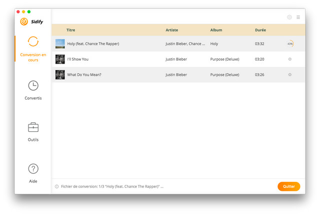 Convertir les chansons d'Apple Music en MP3/AAC/WAV/FLAC