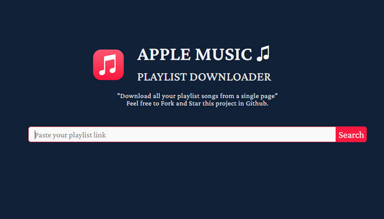 GitHub : APPLE MUSIC PLAYLIST DOWNLOADER