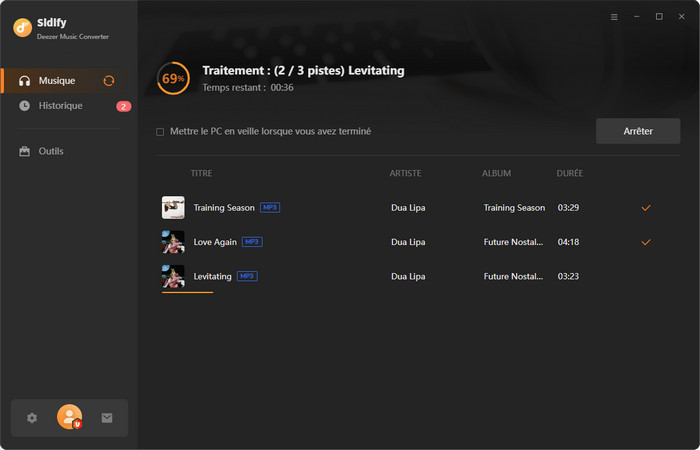 Convertissez les chansons Deezer en MP3