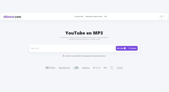 YouTube Convertisseur MP3 ddownr