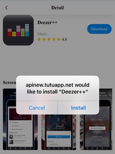 Télécharger de la musique Deezer sur iPhone