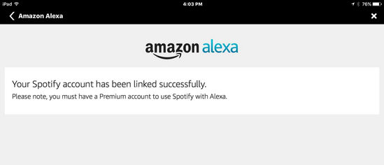 Lier Spotify à Alexa avec succès