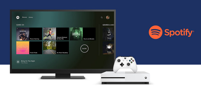 lire Spotify Music sur Xbox One