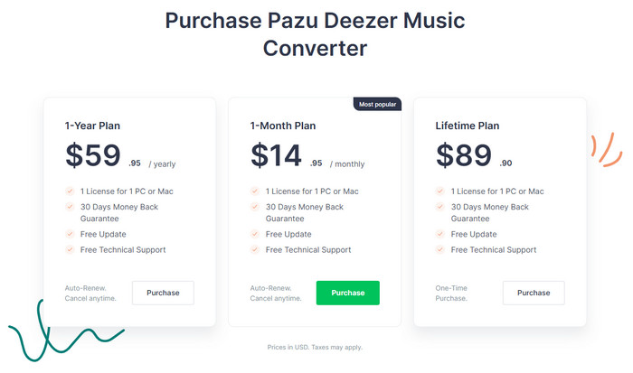 Prix de Pazu Deezer Music Converter