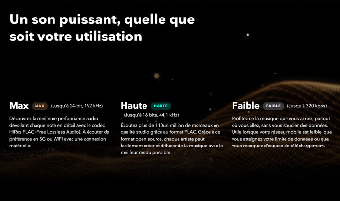 Qualité Sonore de Tidal