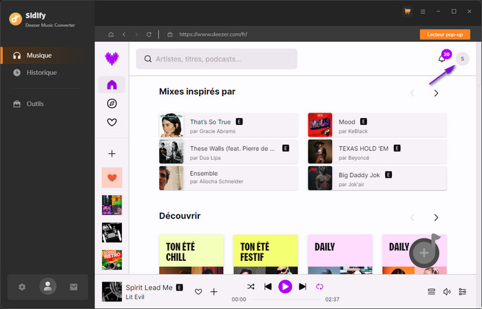 Téléchargez et installez Sidify Deezer Music Converter