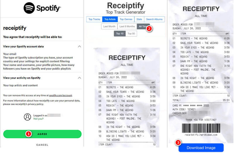 Spotify Receiptify