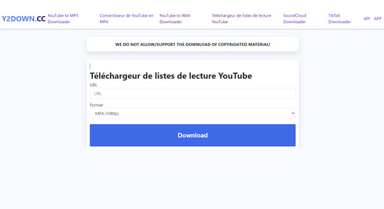 Convertisseur YouTube MP3 en Ligne Y2DOWN