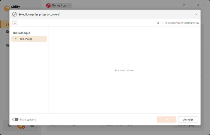 Importez des pistes d'Apple Music avec Mode d'iTunes App