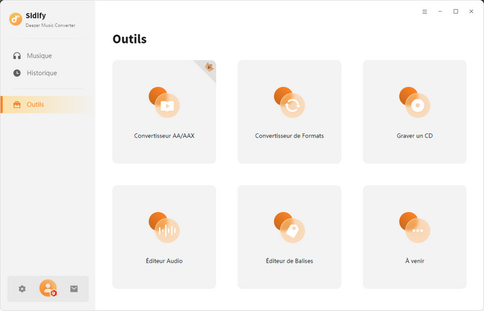 Outils de Sidify Deezer Music Converter