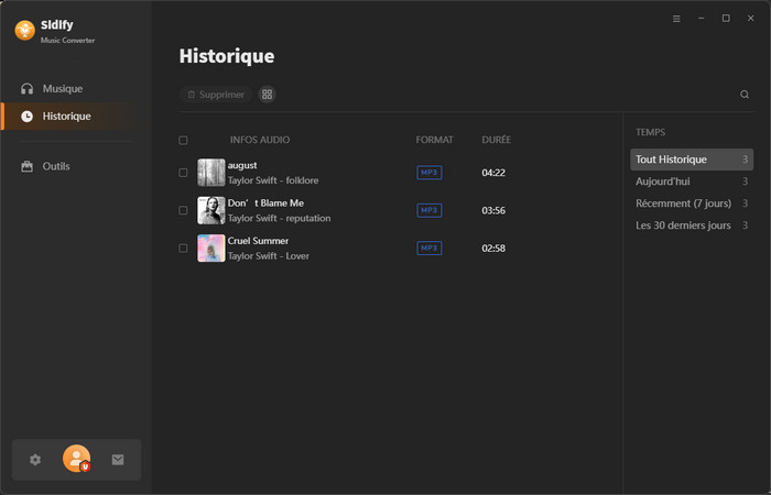 Trouvez les fichiers MP3 téléchargés