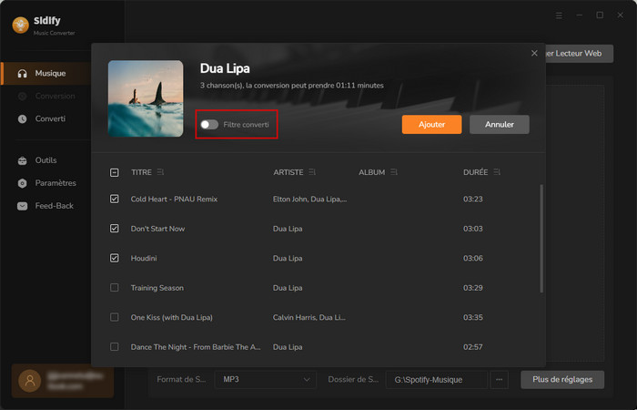 Importer Spotify Music